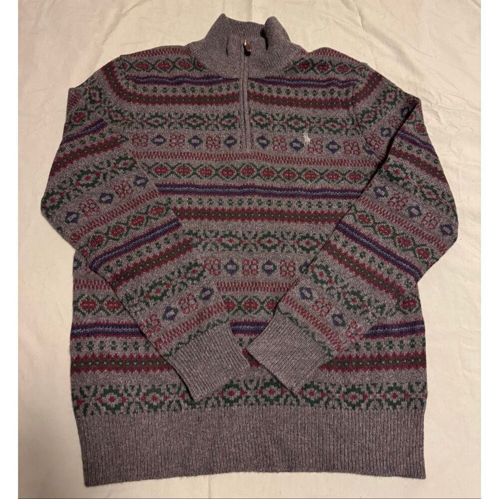 Polo Ralph Lauren Size Medium Wool Cashmere Fair Isle sweater